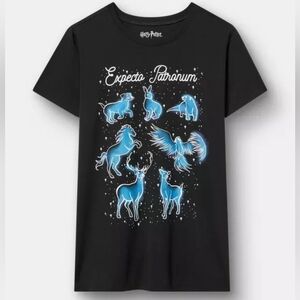 Harry Potter Classic Cotton Crew Tee Expecto Patronum NWT